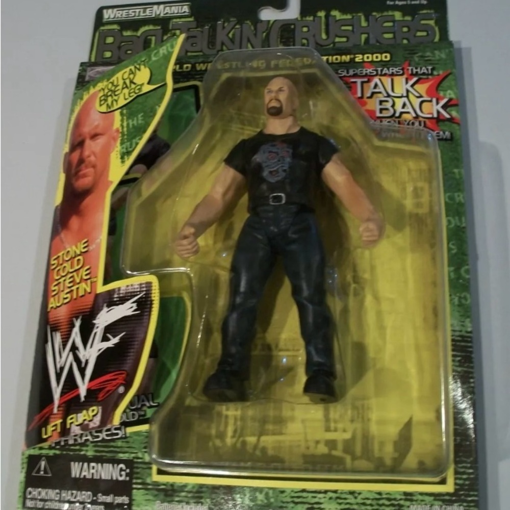 “(Stone Cold) Steve Austin” WWF WrestleMania Back Talkin' Crushers Action Figure